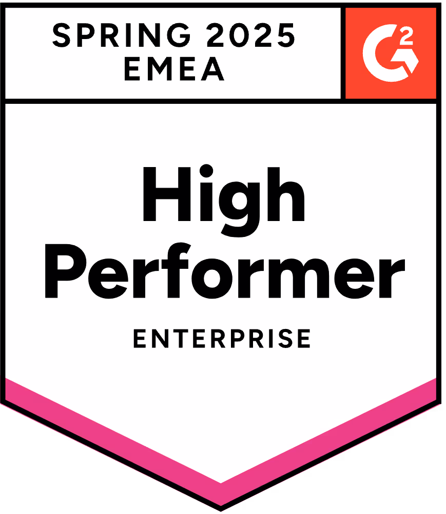 A high performer badge with the words high performer on it