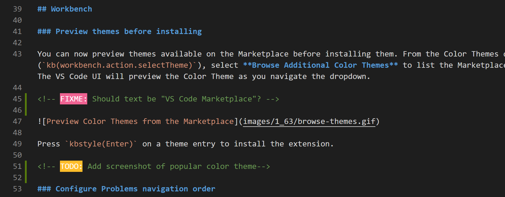 Screenshot showing the TODO Highlight extension highlighting TODO comments in the editor.