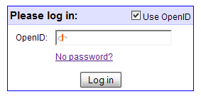 OpenID login box
