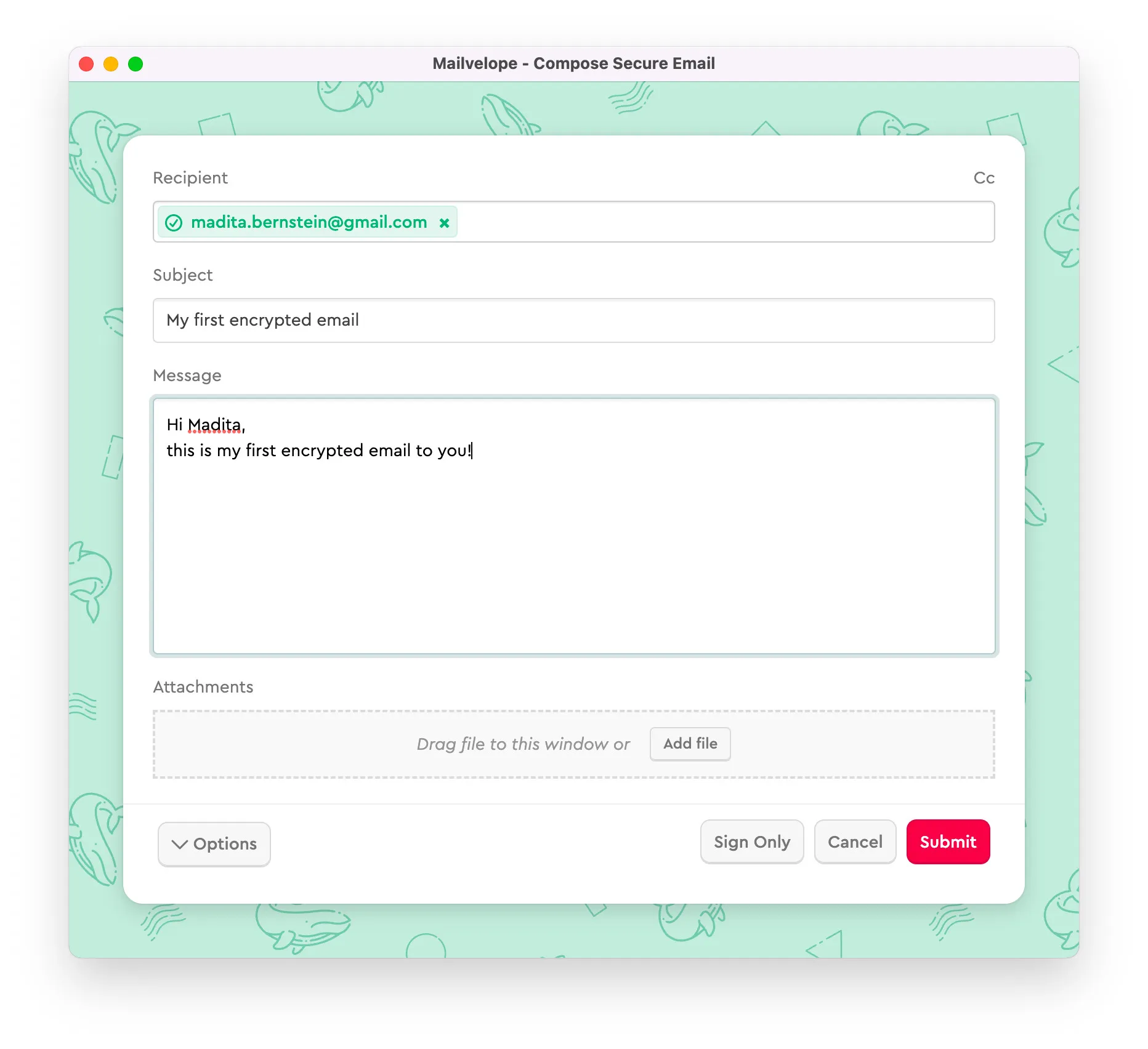 Create new email in Nextcloud Mail