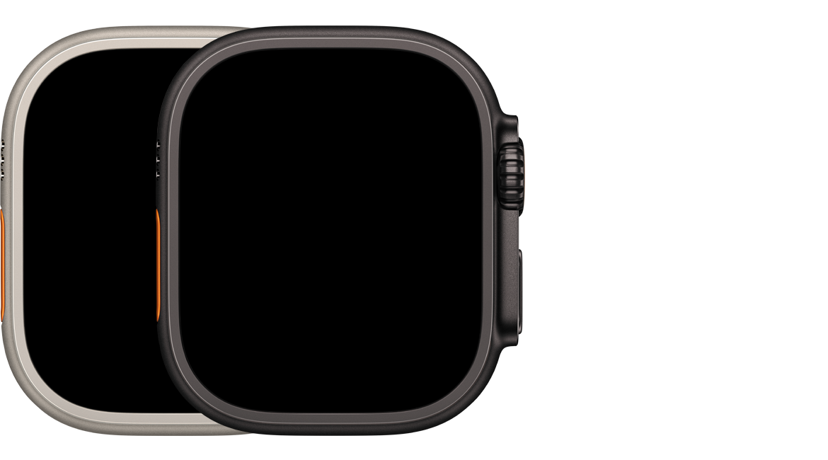 Dos modelos de Apple&nbsp;Watch Ultra&nbsp;4 (GPS + celular) uno al lado del otro en todos los colores disponibles