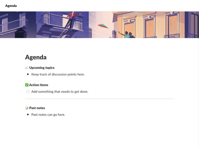 Set meeting topics, jot notes, and capture action items with our customizable meeting agenda template for efficient team collaboration.