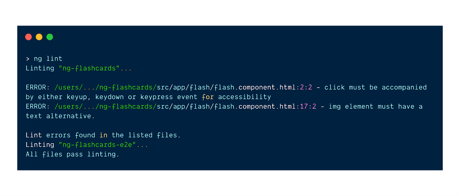 Angular CLI ile linting