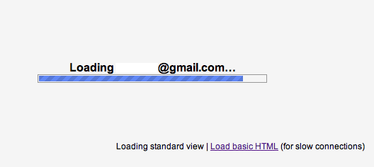 Đường liên kết để tải phiên bản HTML cơ bản của Gmail khi người dùng sử dụng kết nối chậm