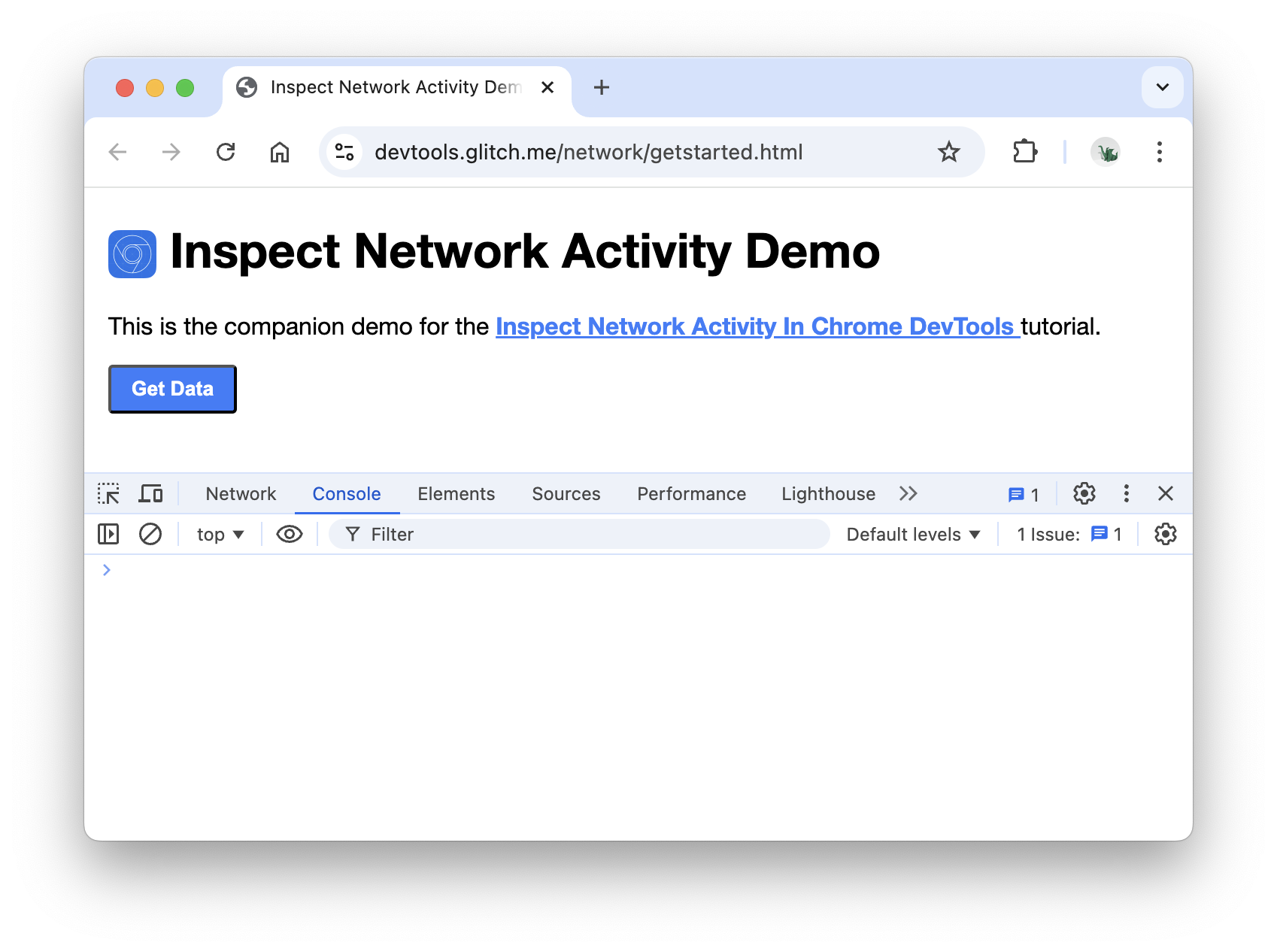 ウィンドウの下部にドッキングされた DevTools。