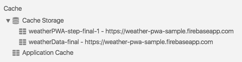 Meerdere service worker caches.