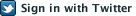 Sign in with Twitter (Darker Style, Small)