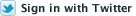 Sign in with Twitter (Lighter Style, Small)