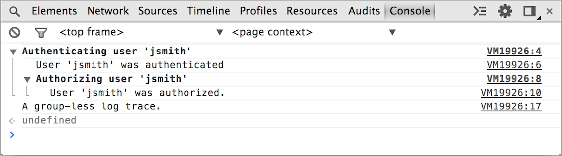 Nested logging group example