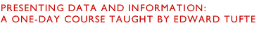 Presenting Data and Information: a one-day course taught by Edward Tufte