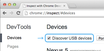 Discover USB Devices in chrome://inspect