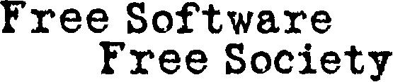  [The book cover logo for 'Free Software, Free Society'] 