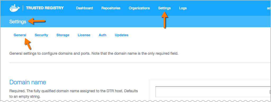 Domain and Ports page</admin/settings#http>