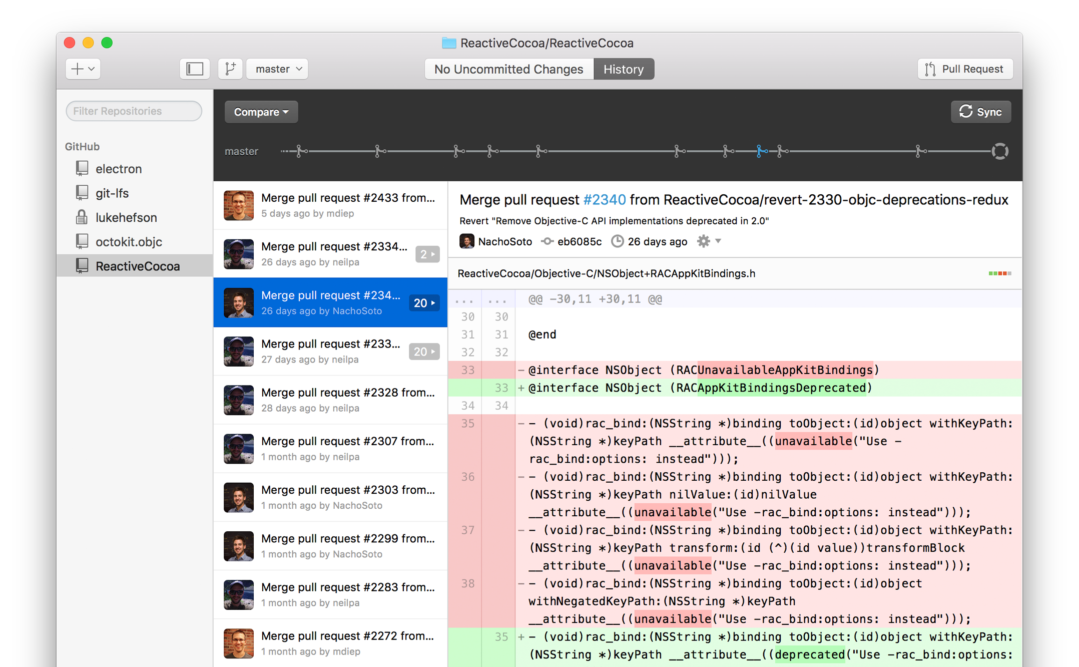 GitHub for Mac screenshot