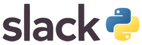 Slack and Python logos