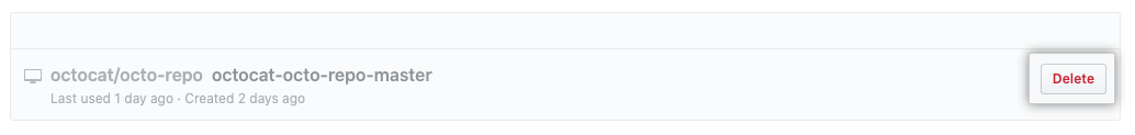 Delete button