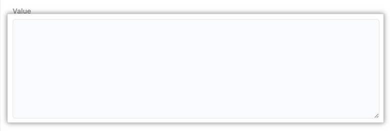 "Value" textbox