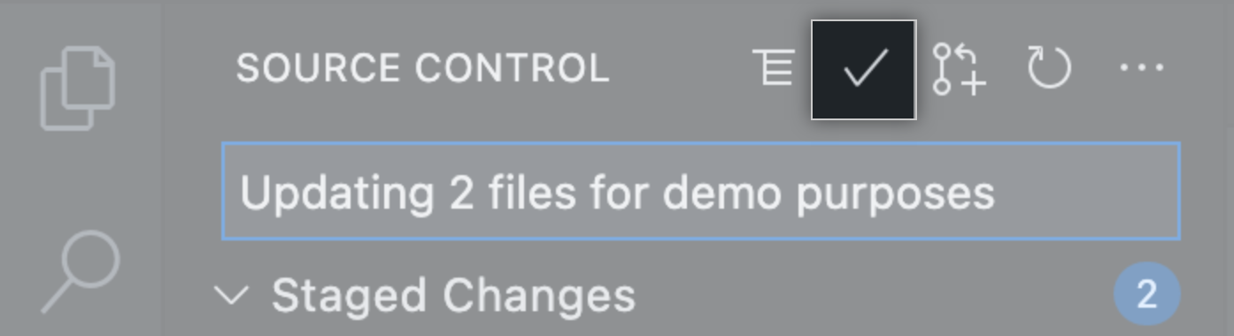 Haz clic en el icono de verificación