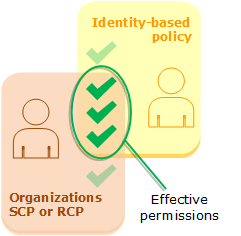 身分型政策和 SCPs或 RCPs的評估。
